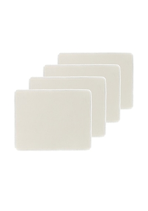 HAWKINS NEW YORK Essential Cotton Placemats Set Of 4 in Ivory - Ivory. Size all.