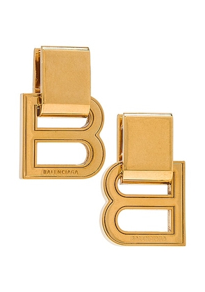 Balenciaga Hourglass Earrings in Gold - Metallic Gold. Size all.