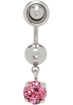 Justine Clenquet Silver & Pink Neil Single Earring