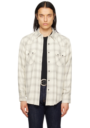 The Letters Off-White Western Check Shirt