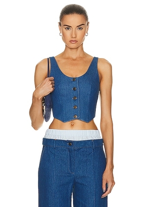 Aya Muse Cosa Vest in Denim - Blue. Size M (also in ).
