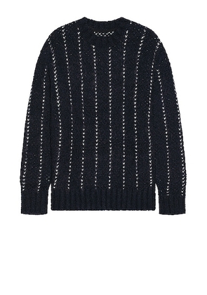 Sacai Jacquard Knit Sweater in Navy - Navy. Size 2 (also in 3).