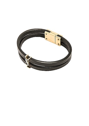 Saint Laurent YSL Bracelet in Black - Black. Size L (also in M).