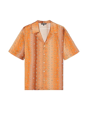 SIEDRES X Fwrd Resort Collar Short Sleeve Shirt in Multi - Orange. Size L (also in M, S, XS).
