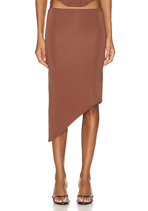 Miaou Sienna Skirt in Cocoa - Tan. Size L (also in S, XL, XS).