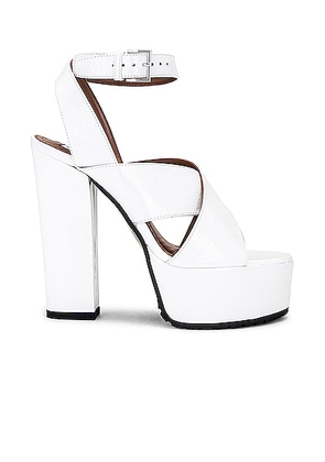 ALAÏA Platform Sandal in Blanc Optique - White. Size 36 (also in 36.5, 38.5, 39, 40, 41).