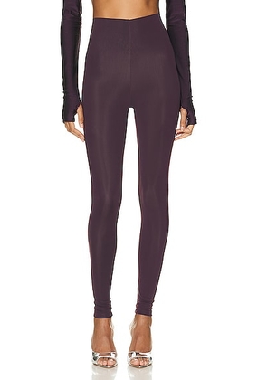 The Andamane Holly 80's Legging in Rouge Noir - Purple. Size L (also in S).