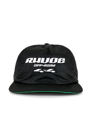 Rhude 4x4 Hat in Black - Black. Size all.