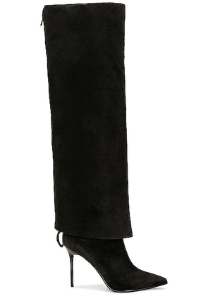 BALMAIN Ariel Suede Boot in Noir - Black. Size 36 (also in 37, 38, 40, 41).