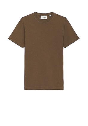 FRAME Tee in Mocha - Brown. Size S (also in XL/1X).