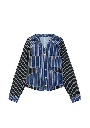 Kenzo Medium Stone Workwear Jacket in Medium Stone Blue Denim - Blue. Size L (also in M).