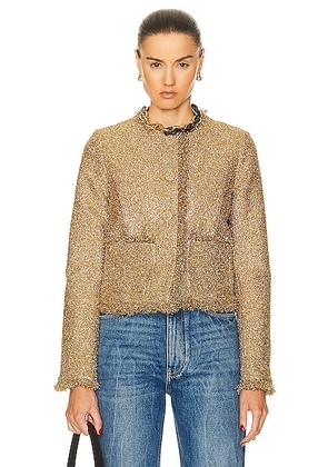 RABANNE Crystal Jacket in Gold - Metallic Gold. Size 36 (also in 40).