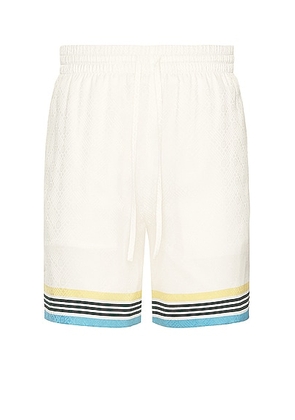 Casablanca Silk Shorts With Drawstrings in Casa Way - White. Size L (also in M, XL/1X).
