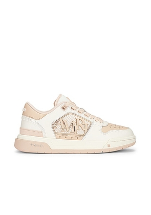 Amiri Classic Low Sneaker in White Pink - Blush. Size 35 (also in 37, 38, 39, 40, 41).