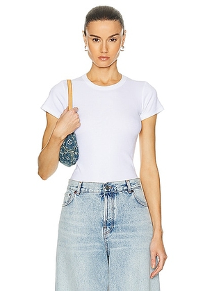 LESET Kelly Slim Fit Tee in White - White. Size L (also in M, XS).