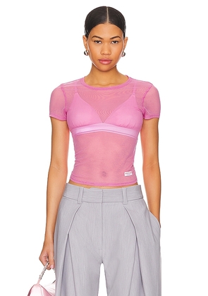 Alexander Wang Bodycon Short Sleeve Tee in Pink. Size M, S, XL, XS.