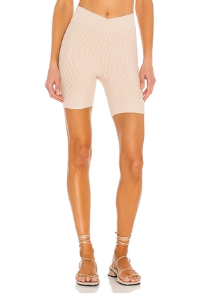 Lovers and Friends V Waist Biker Shorts in Nude. Size M, S, XL, XS, XXS.