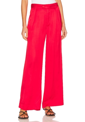 LNA Silky Wide Leg Pant in Red. Size XS.