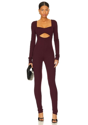 Lovers and Friends Tanya Jumpsuit in Burgundy. Size M, XL.