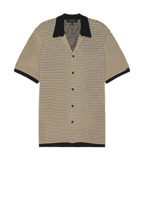 Rag & Bone Felix Button Down Shirt in Black. Size L, S, XL/1X.