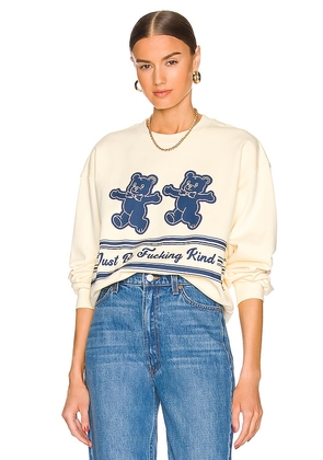 The Mayfair Group Just Be Fucking Kind Sweatshirt in Cream. Size M/L, S/M.
