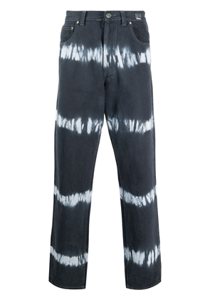 Versace Pre-Owned 2000s tie-dye straight-leg jeans - Blue