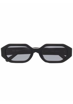 Linda Farrow x The Attico Irene rectangle-frame sunglasses - Black