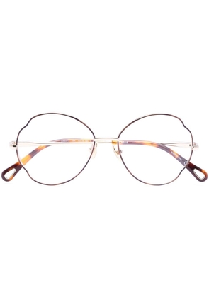 Chloé Eyewear round-frame glasses - Brown