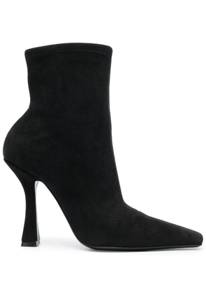 Casadei 110mm leather ankle boots - Black