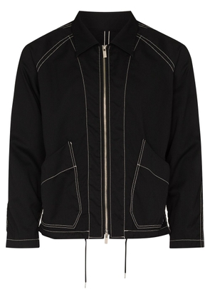 sulvam Chain Stitch zip-up jacket - Black
