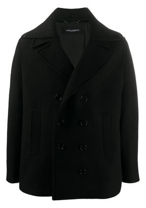 Dolce & Gabbana double-breasted wool-cashmere peacoat - Black