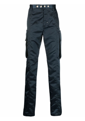 1017 ALYX 9SM high-shine slim-cut trousers - Blue