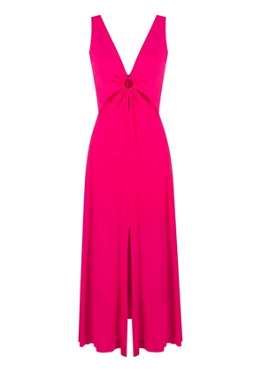 Nk V-neck ring-detail dress - Pink