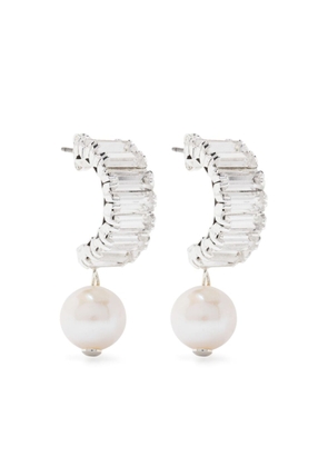 Magda Butrym pearl-drop hoop earrings - Silver