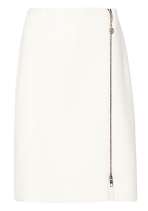 Gucci zip-up knitted short skirt - White