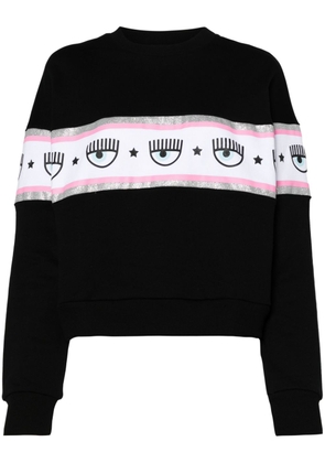 Chiara Ferragni Maxi Logomania cotton sweatshirt - Black