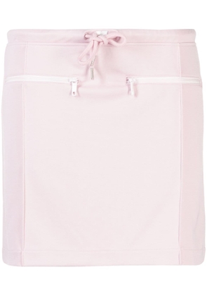 Courrèges logo-patch drawstring miniskirt - Pink