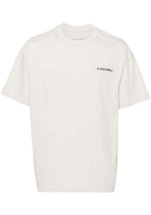 A-COLD-WALL* logo-flocked cotton T-shirt - Neutrals
