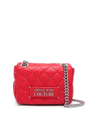 Versace Jeans Couture quilted studded crossbody bag - Red