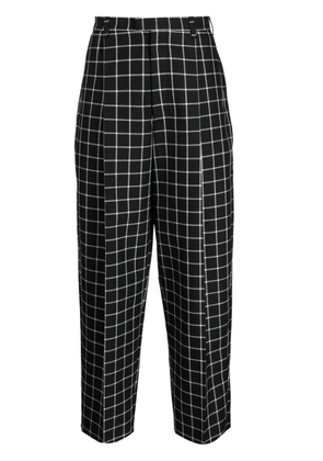 Marni checked tapered trousers - Black