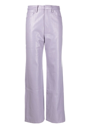 ROTATE faux leather trousers - Purple