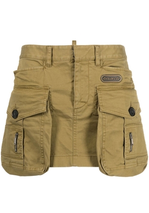 Dsquared2 cargo-pocket cotton miniskirt - Green