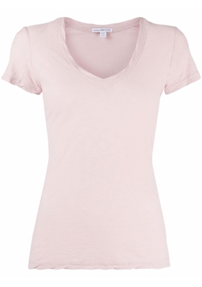 James Perse V-neck fitted T-shirt - Pink
