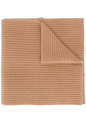 N.Peal ribbed knitted scarf - Brown