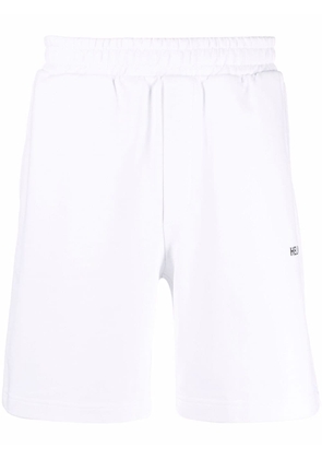 Helmut Lang logo-print track shorts - White