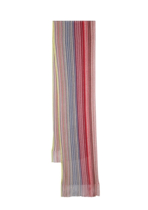 Missoni zigzag fringed scarf - Red