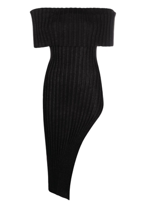 A. ROEGE HOVE Ara off-shoulder side-slit dress - Black