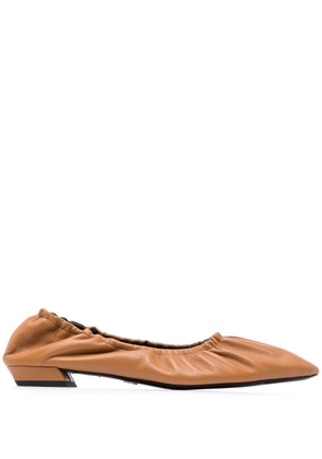 Proenza Schouler ruched low-heel ballerina shoes - Orange