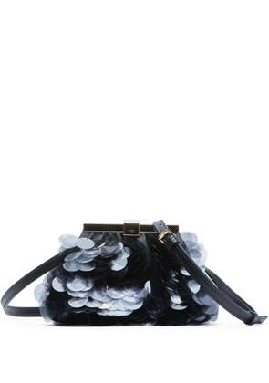 Nº21 Puffy Jeanne Satin sequinned mini bag - Black