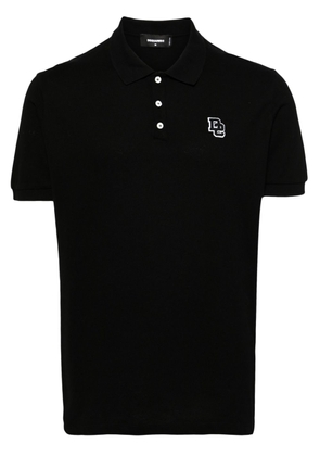 Dsquared2 logo-appliqué polo shirt - Black